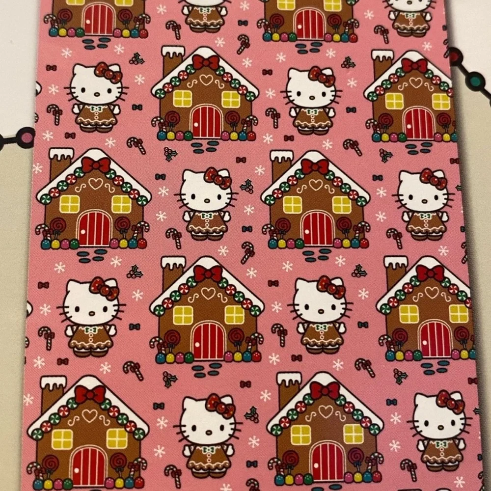 Hello kitty Gingerbread Christmas Holiday Plush Throw Blanket